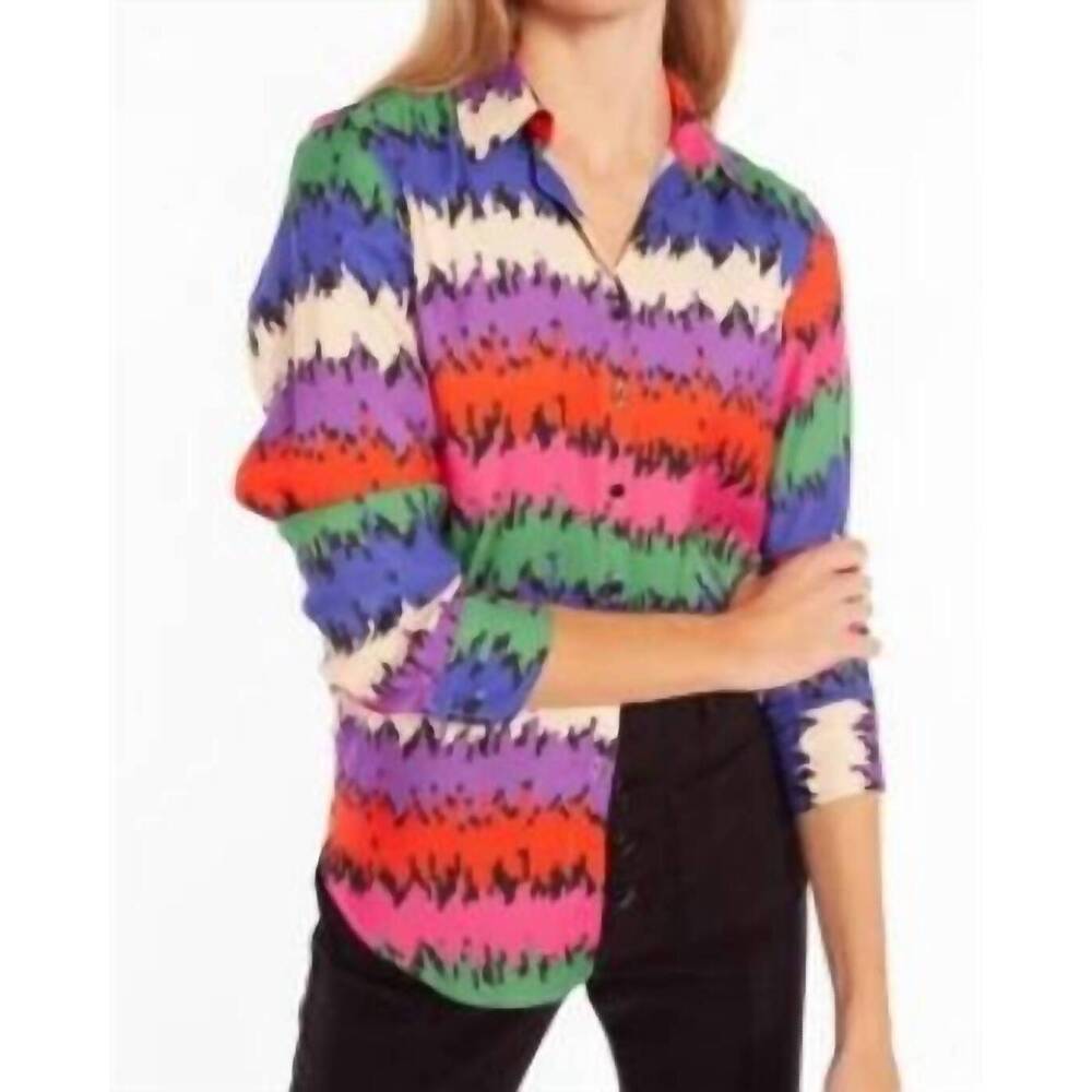 NEW VILAGALLO gaby makasart print shirt blouse in multi